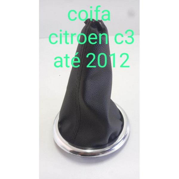 Coifa Cambio Preta Com Aro Cromado Citroen C3 2004 A 2012