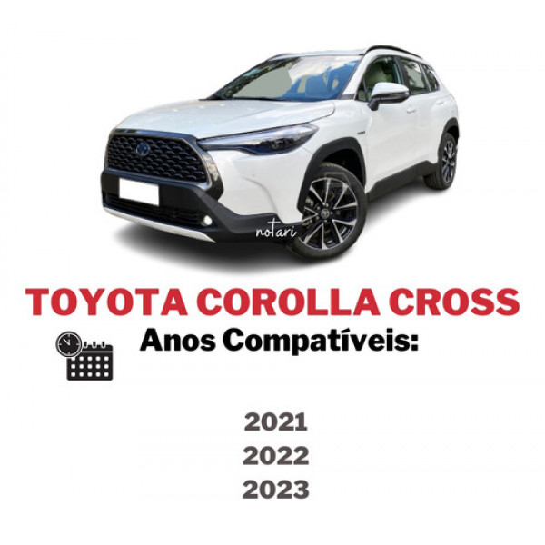 Grade Parachoque Toyota Corolla Cross 2021 2022 Black Piano